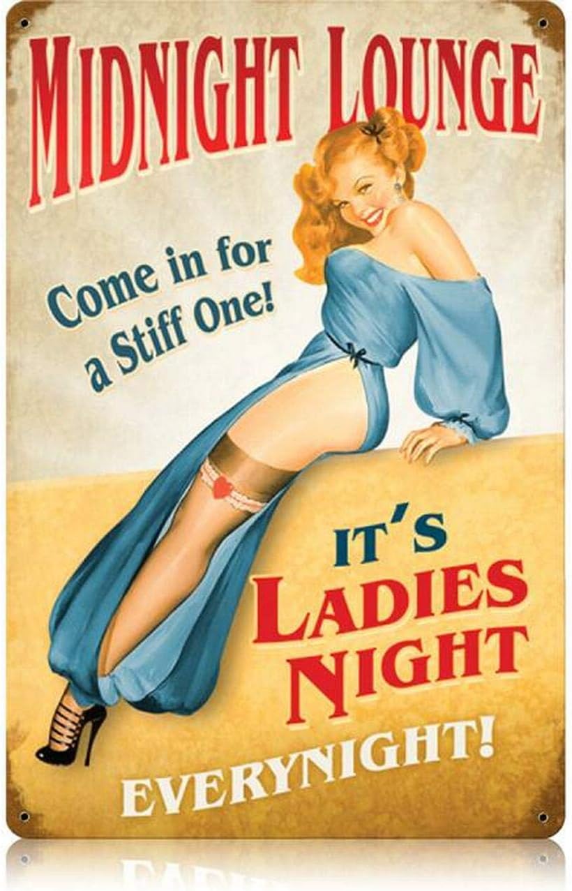 Kitchen Up - Y1,Vintage Metal Tin Sign Midnight Lounge