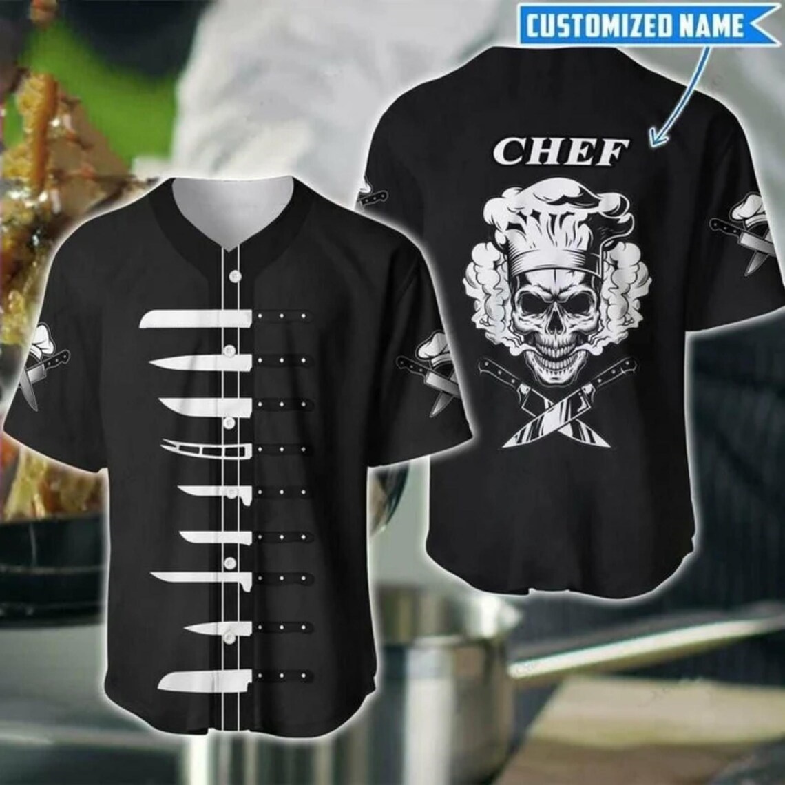 Chef Baseball Jersey Custom Na - Kitchen Up ulasan dan harga