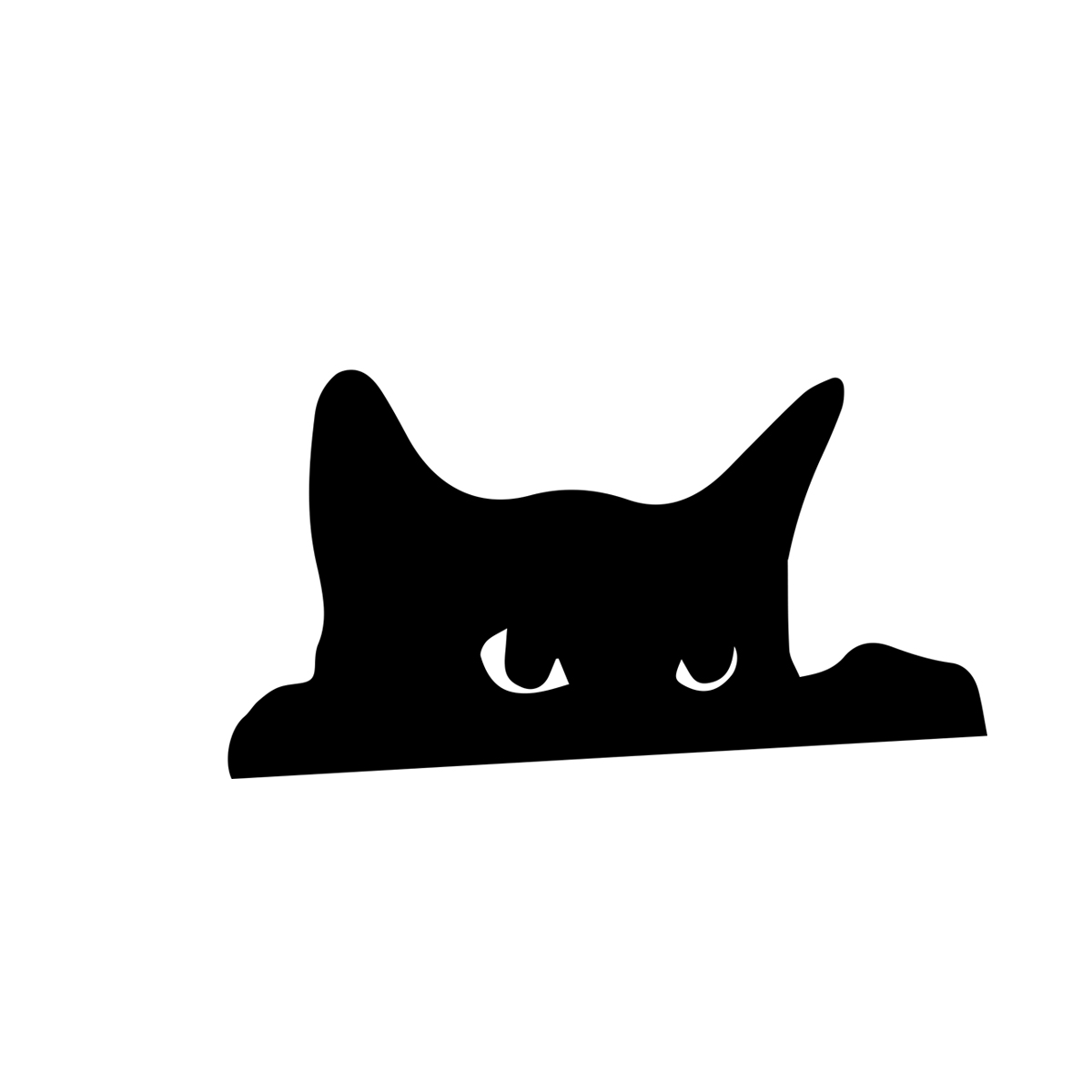 1 Pc Cat Looking Up Door Toppe - Kitchen Up ulasan dan harga
