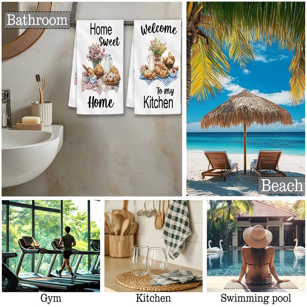 Jit 2pcs Watercolor Baked Brea - Kitchen Baking Quotes ulasan dan harga