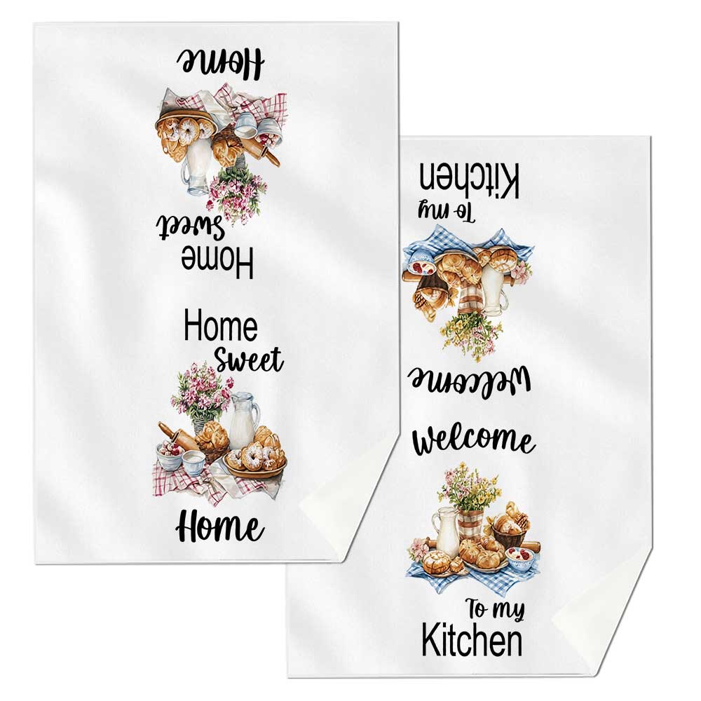 Jit 2pcs Watercolor Baked Brea - Kitchen Baking Quotes ulasan dan harga