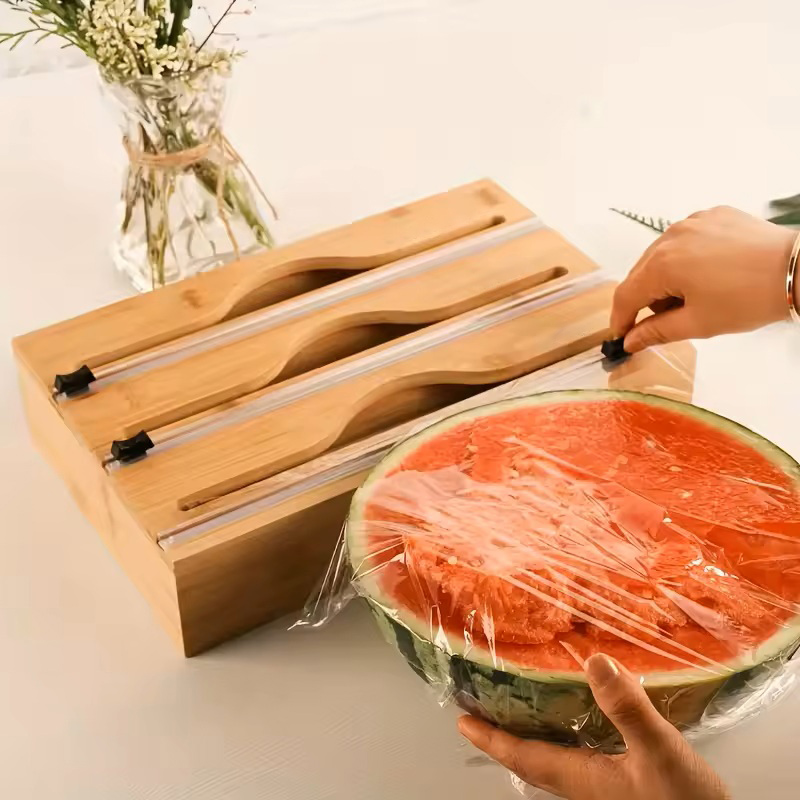 3 In 1 Bamboo Foil Cling Film  - Kitchen Baking Tins ulasan dan harga