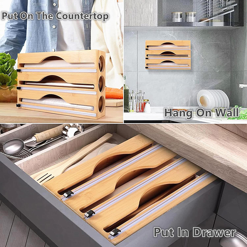 3 In 1 Bamboo Foil Cling Film  - Kitchen Baking Tins ulasan dan harga