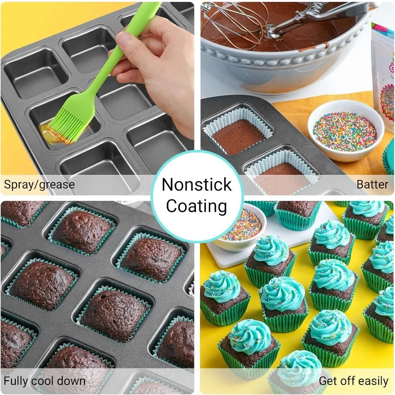 12 Cavity Square Multi-purpose - Muffin Tin Nonstick ulasan dan harga