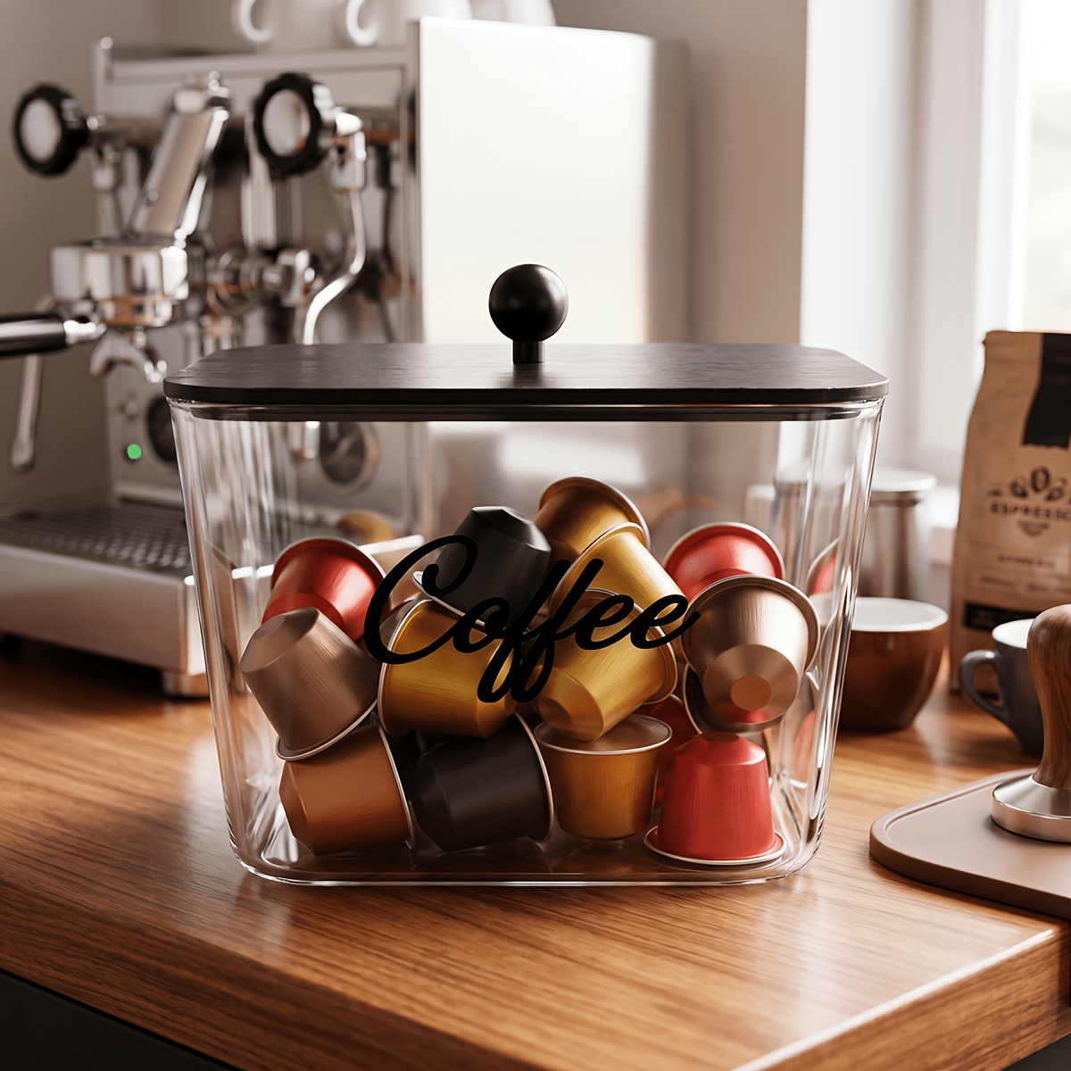 Coffee Pod Holder with Lids Pl - Kitchen Baking Tins ulasan dan harga