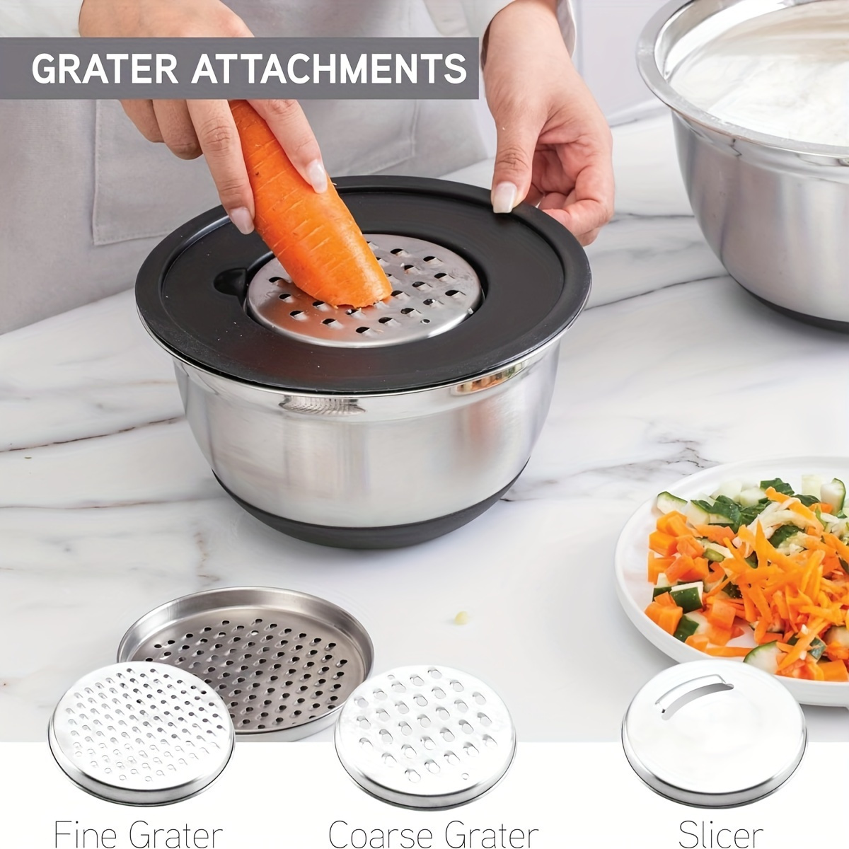 8pcs Mixing Bowls with Airtigh - Stand Mixer Bowl ulasan dan harga