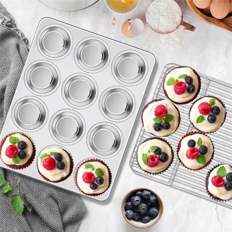 ABAE-Muffin Pan, Stainless Ste - Muffin Tin Nonstick ulasan dan harga