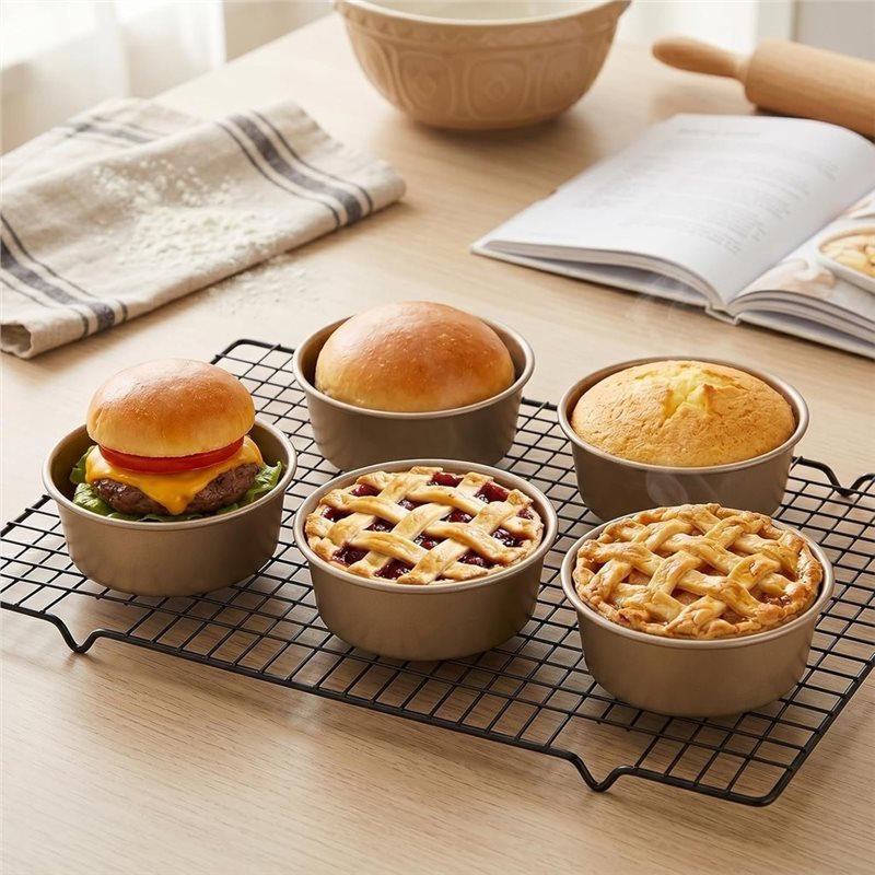 Mini Pie Pans 8-Pack, 4-Inch R - Muffin Tin Nonstick ulasan dan harga