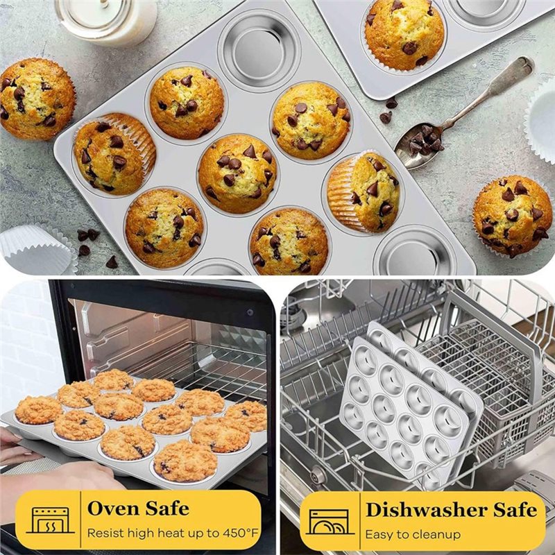 Muffin Pan, Nonstick Stainless - Muffin Tin Nonstick ulasan dan harga